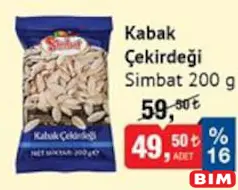 SİMBAT KABAK ÇEKİRDEĞİ 200 G